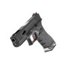 G-FORCE 17 Gas Blowback Pistol with BLACK Slide and SILVER Barrel - WE