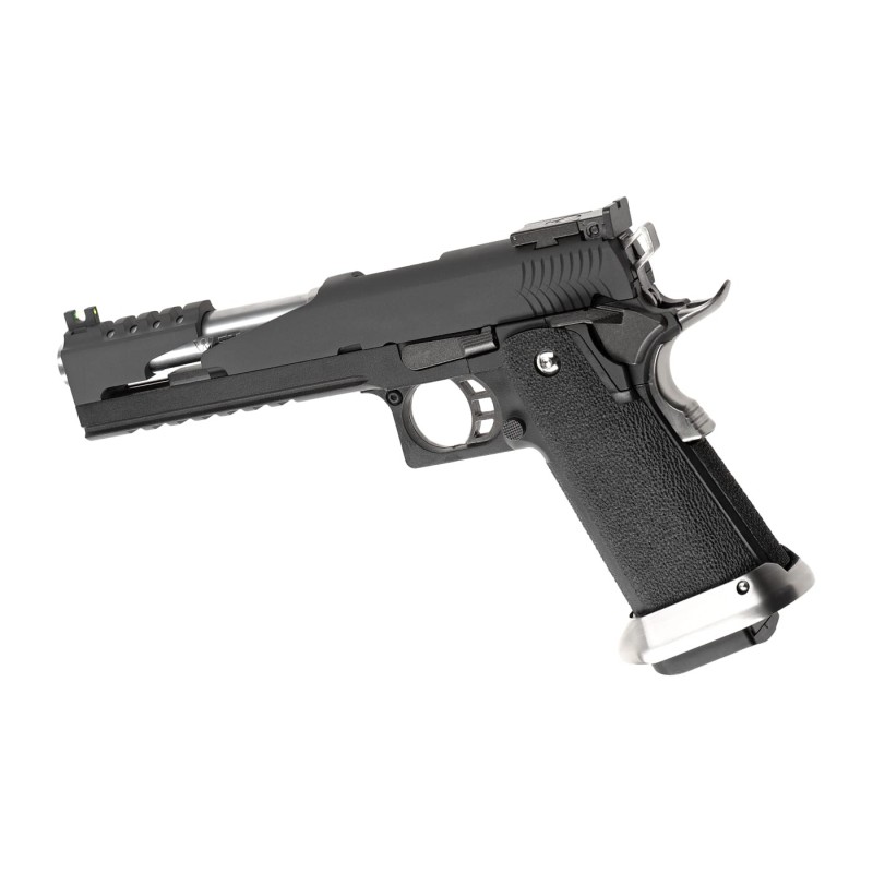 Pistola a gas Hi-Capa 6 T-REX CUSTOMS canna SILVER - WE