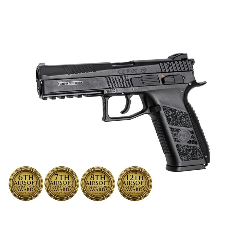 CZ® P-09 Green Gas Pistol with Metal Slide - ASG