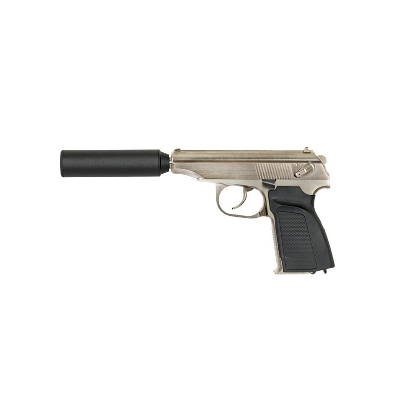 MAKAROV style gbb pistol with silencer - WE