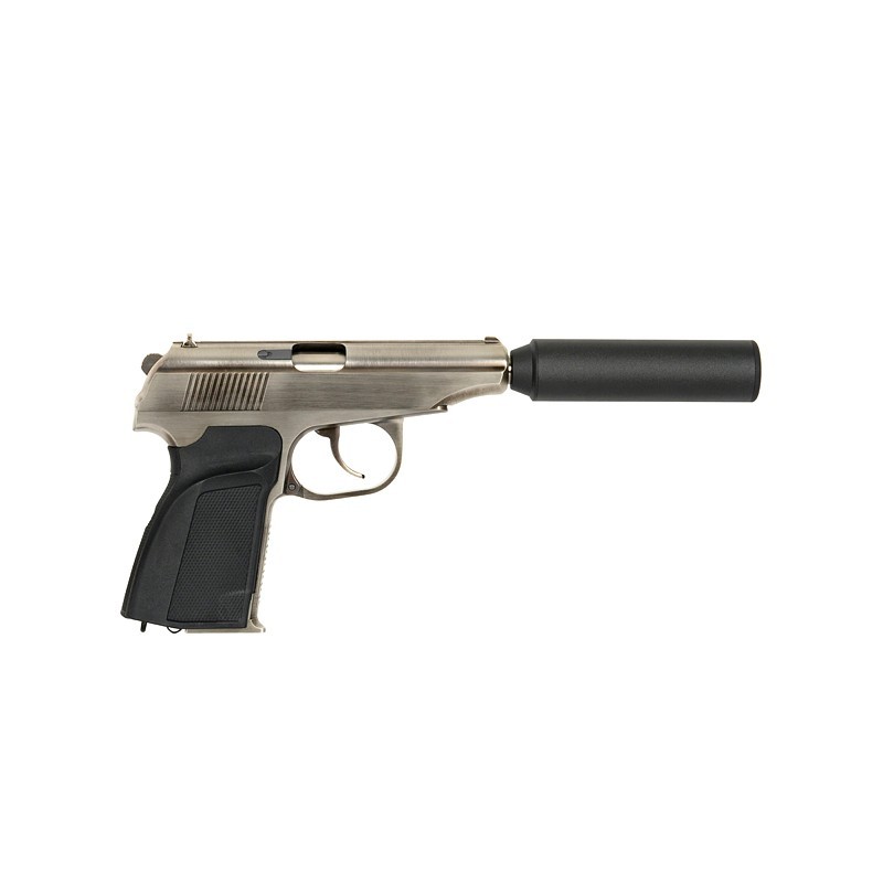 MAKAROV style gbb pistol with silencer - WE
