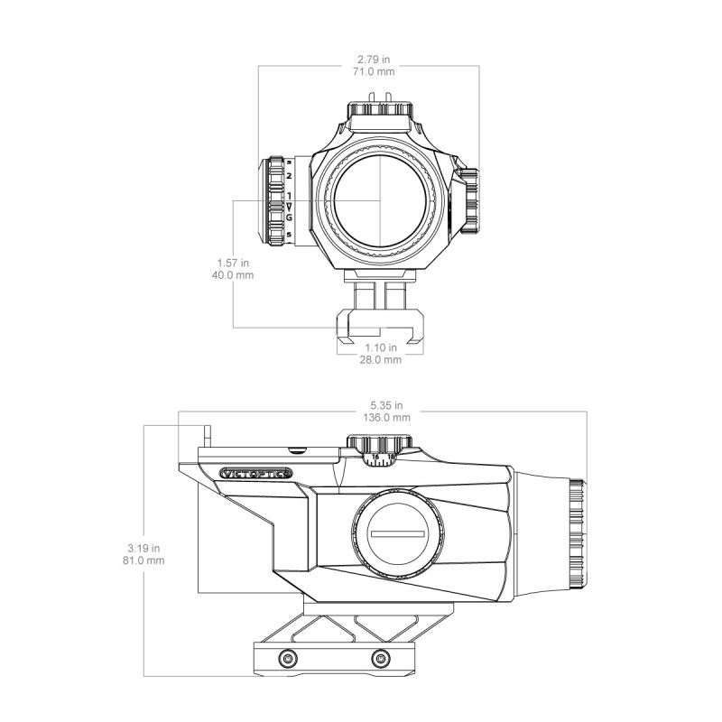 Ottica prismatica C1 4x32 - VictOptics