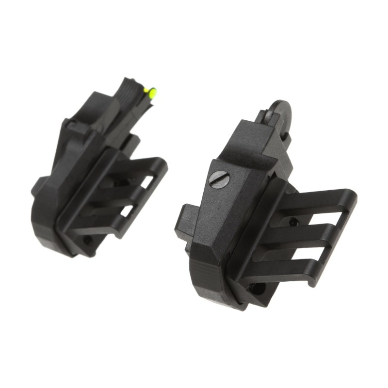 ATHENA Right-Handed Angled Flip-Up Front and Rear Sight - APS