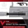 Short Aluminum Outer Barrel 134mm for Vector AEG Series - Laylax