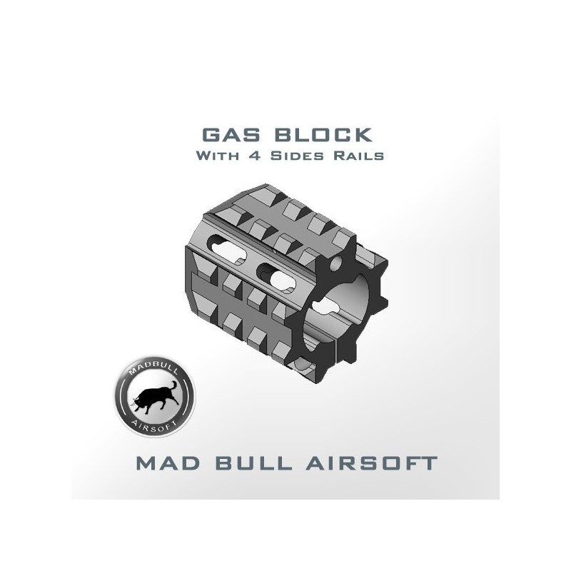 Recupero gas finto QUADRI RAILS per serie AR15 - Madbull