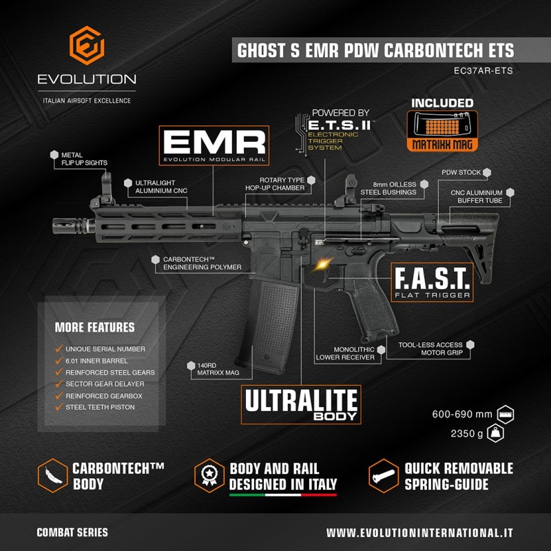 GHOST S PDW ETS 2 Electric Rifle - EVOLUTION
