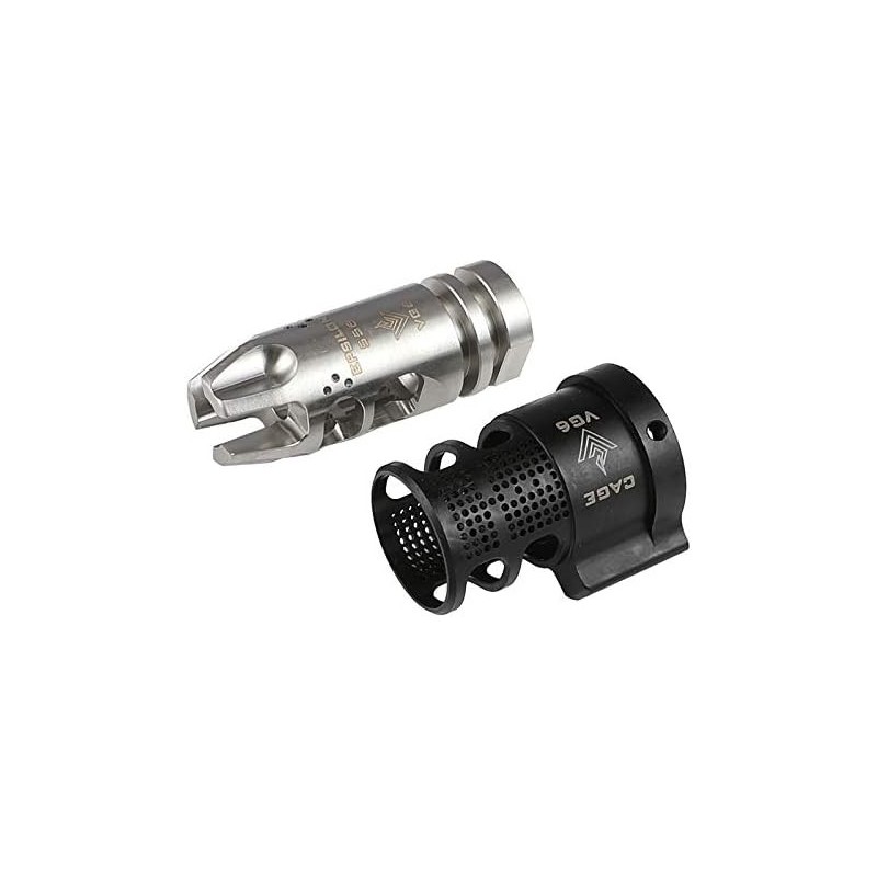 VG6 Epsilon 556 Style Flash Hider and CAGE Black - KUBLAI