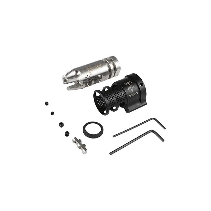 VG6 Epsilon 556 Style Flash Hider and CAGE Black - KUBLAI