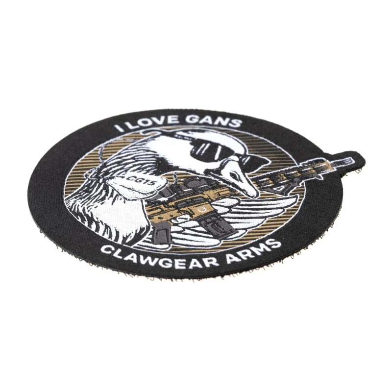 Patch in wooven I LOVE GANS - Clawgear Arms
