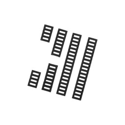 Rubber LADDER Style RIS Cover Set Various Lengths - FMA