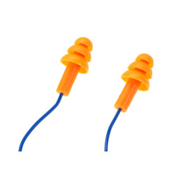 M04 MaxDefense NRR28 Silicone Corded Earplugs - EARMOR