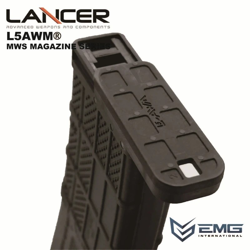 Caricatore 35bb Green Gas LANCER L5AWM®  V2 per Marui MWS  - Angry Gun