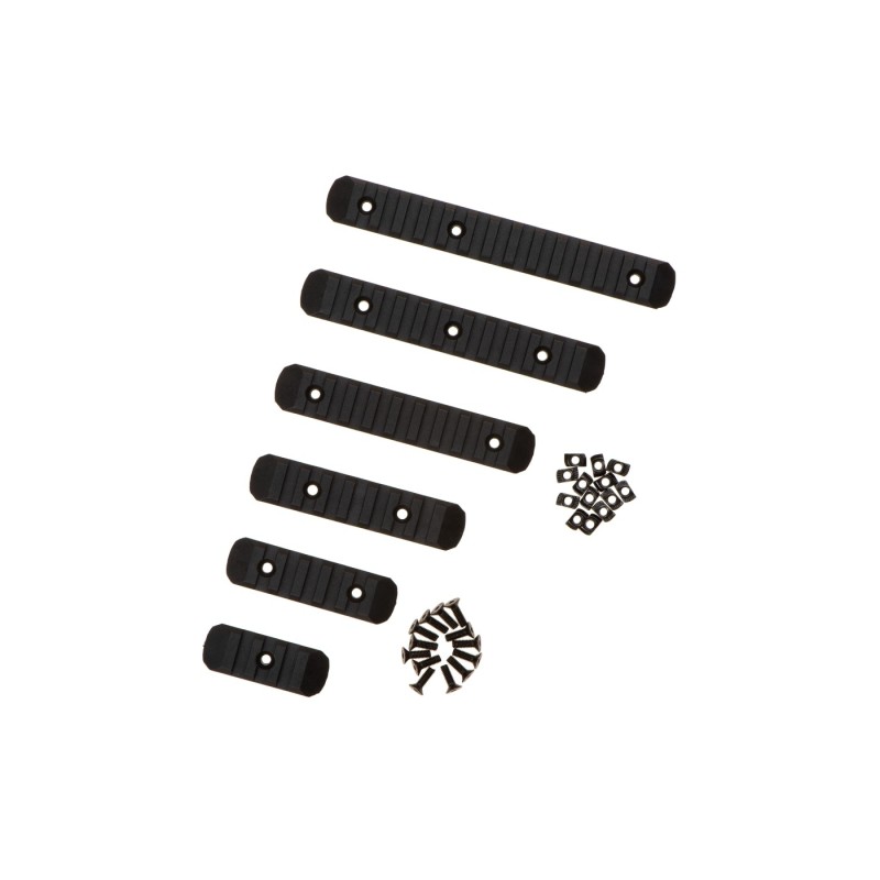 SET 6 slitte PICATINNY misure varie attacco M-LOK e KeyMod - MP