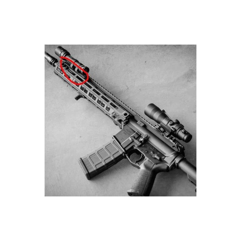 Supporto Torcia WADSN Arisaka Style Inline M-LOK/KeyMod - Nero/Coyote