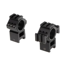 Anelli TRI-SIDE per ottica 25.4 e 30mm attacco RIS - AIM-O