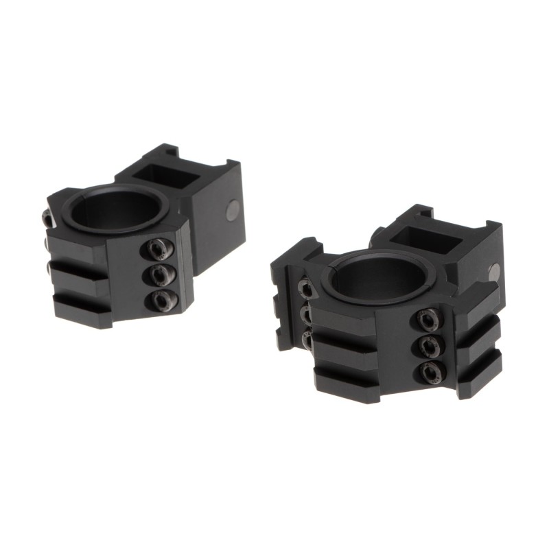 Anelli TRI-SIDE per ottica 25.4 e 30mm attacco RIS - AIM-O