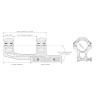 Mount QD CANTILEVER per ottica 30mm - 40 MOA - UTG® Accu-Sync®