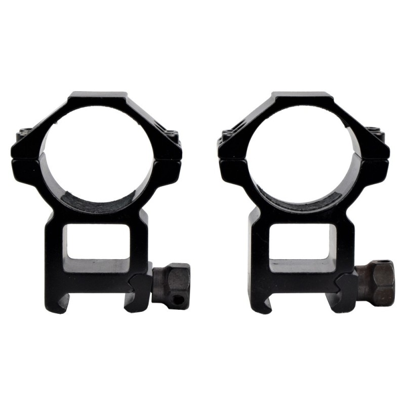 Coppia di anelli ALTI per tubo 30mm attacco RIS 20mm - JS