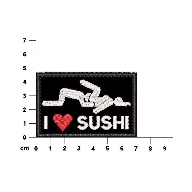 Patch ricamata I LOVE SUSHI - PATCH NOW!