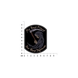 Reaper "Best Friend / Nightmare" Patch - Embroidered on Cordura (67x90mm)