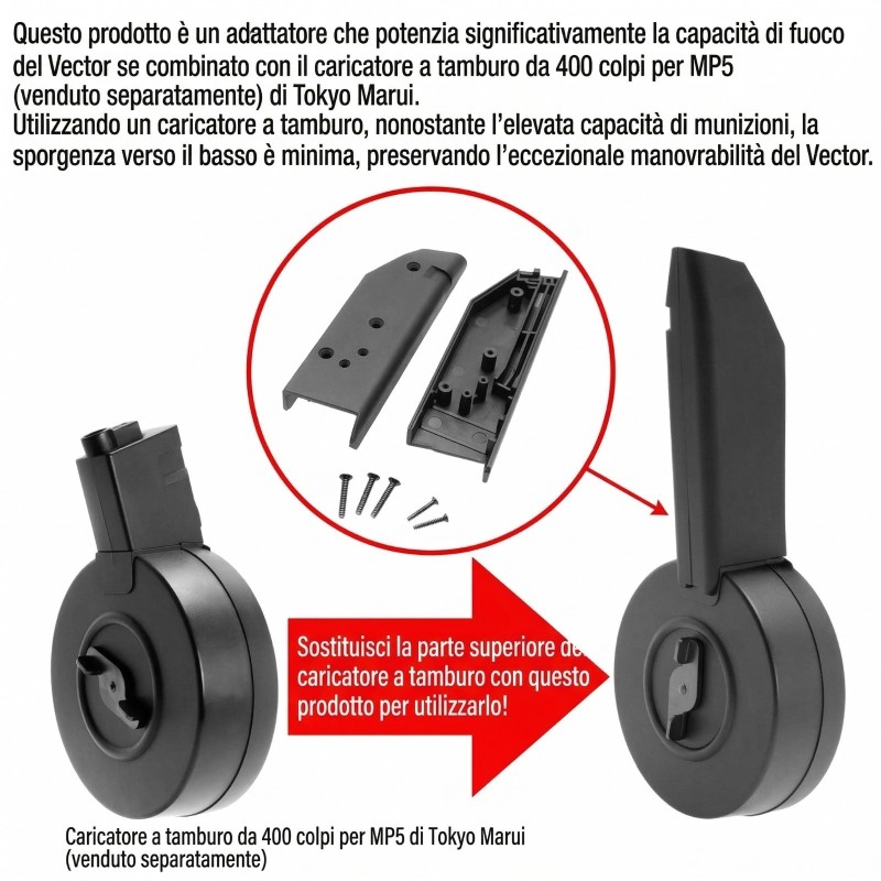 Drum Magazine Adapter for KRISS VECTOR 400bb - LayLax