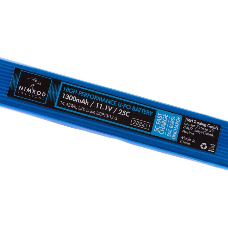 Batteria LiPo 11.1V 1300mAh 25-50C Tripla (Tamiya/Deans) | Nimrod