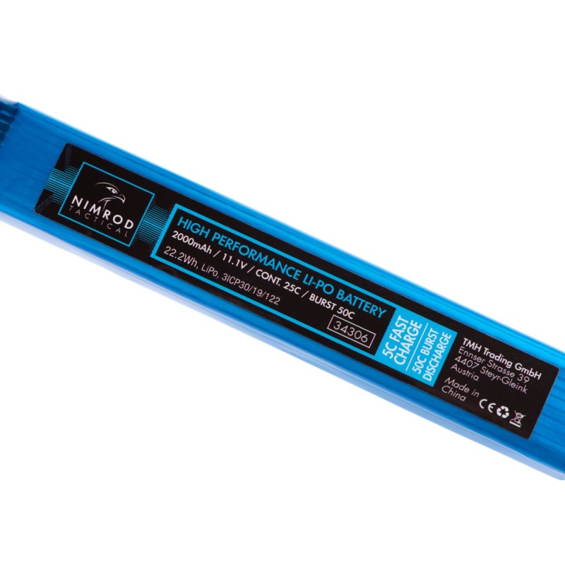 Batteria LiPo 11.1V 2000mAh 25-50C Tripla XXL (Tamiya/Deans) | Nimrod