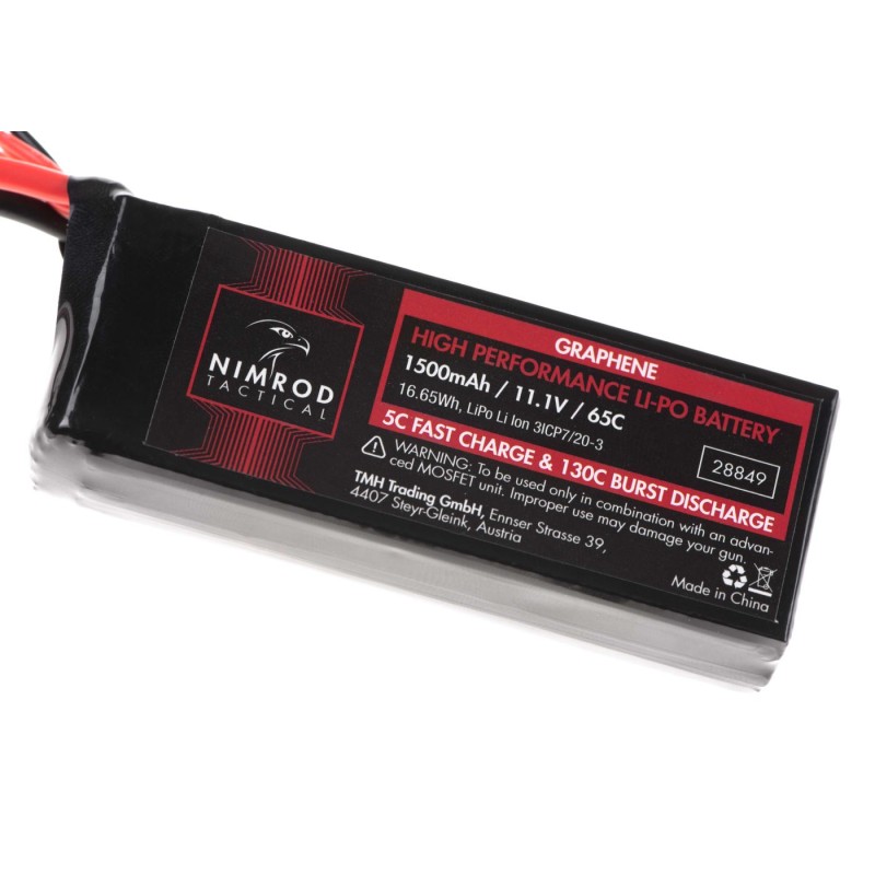 Graphene LiPo Battery 11.1v 1500mAh 65-130c BRICK - Nimrod