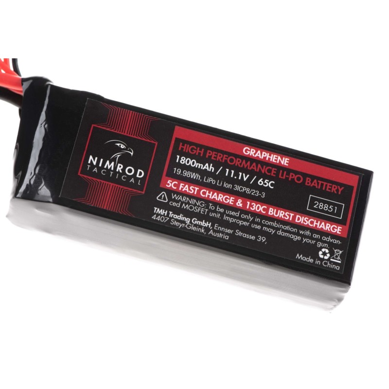 Batteria Graphene LiPo 11.1V 1800mAh 65-130C (Tamiya/Deans) | Nimrod