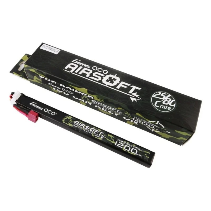 Batteria LiPo 11.1v 1200mAh 25c SINGOLA lunga - Gens ACE