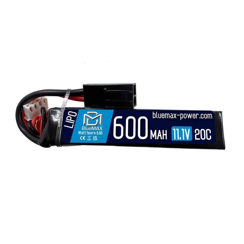 Batteria LiPo 11.1v 600mAh 20c SINGOLA mini - BLUEMAX