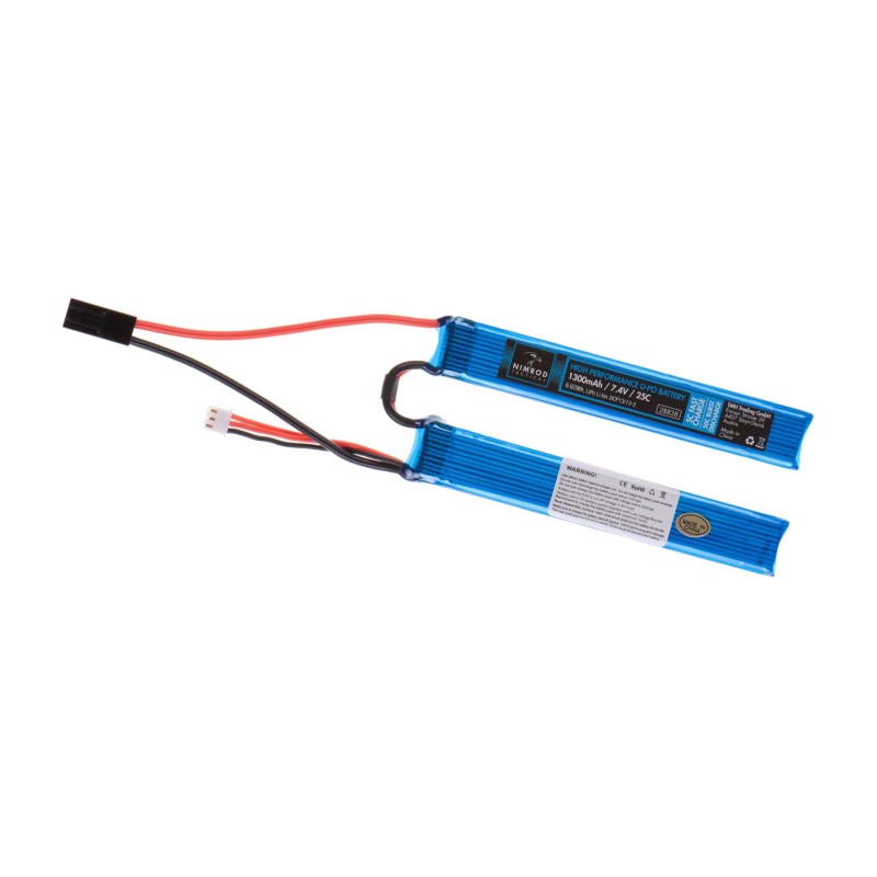 Batteria LiPo 7.4V 1300mAh 25-50C Doppia (Tamiya/Deans) | Nimrod