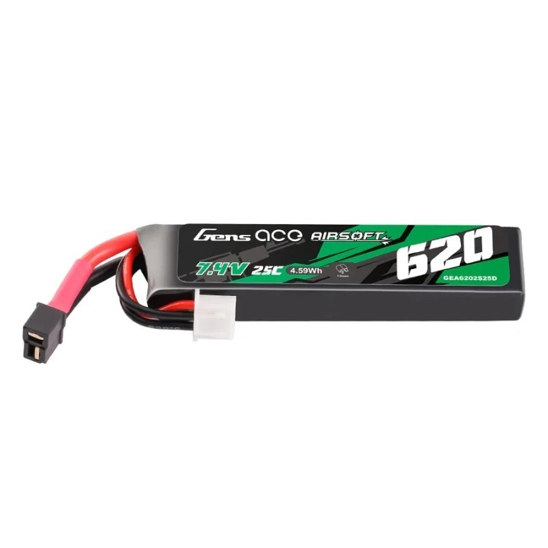 Batteria per pistola LI-PO 7.4v 620mAh 25c - MINI DEANS - FUEL RC