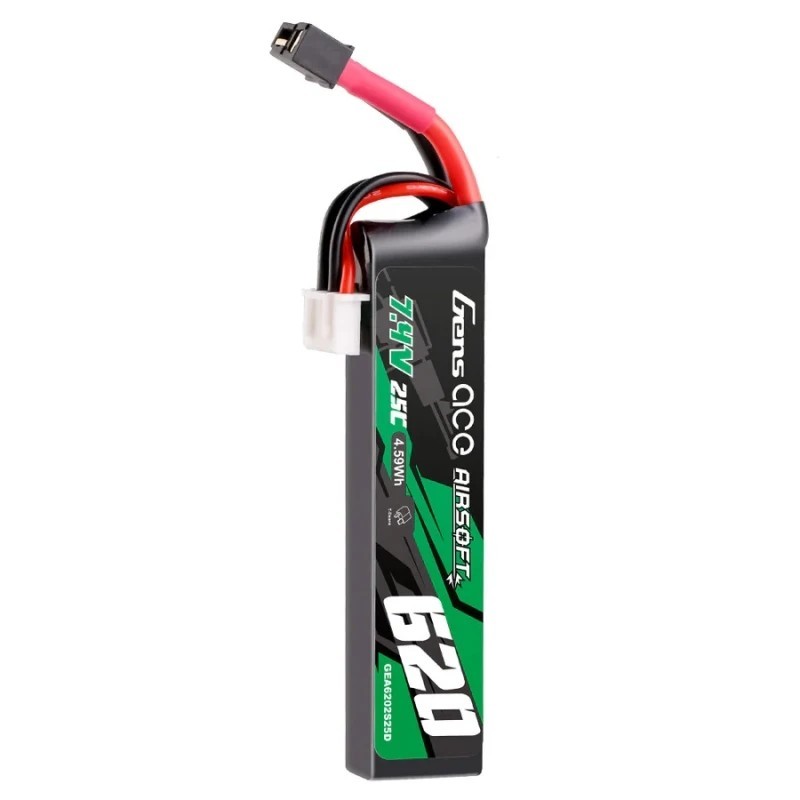 Batteria per pistola LI-PO 7.4v 620mAh 25c - MINI DEANS - FUEL RC