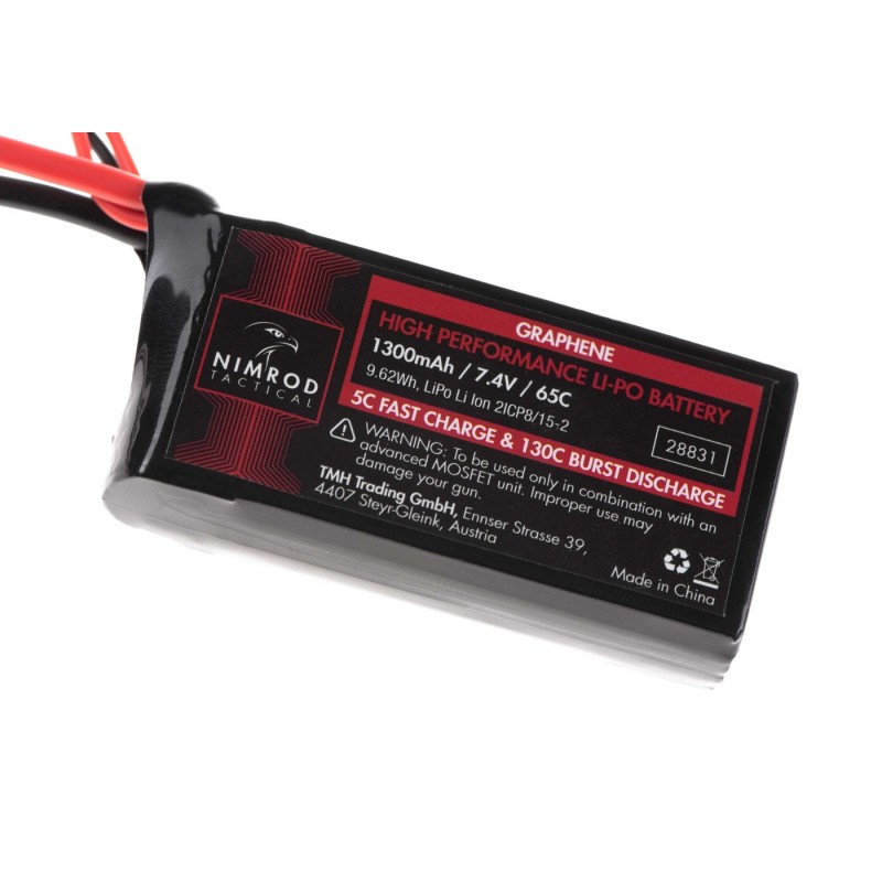 Batteria Graphene LiPo 7.4v 1500mAh 65-130c BRICK - Nimrod