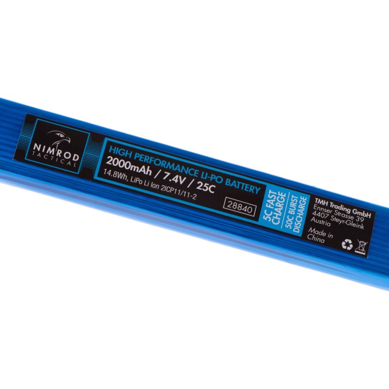 Batteria LiPo 7.4V 2000mAh 25-50C Doppia Nunchuck (Tamiya/Deans) | Nimrod