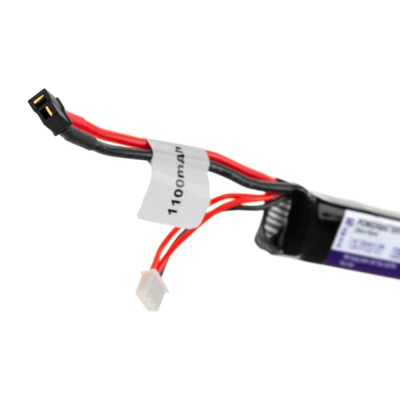 7.4v 1100mAh 20c LiPo Battery SINGLE - mini deans - Pirate Arms