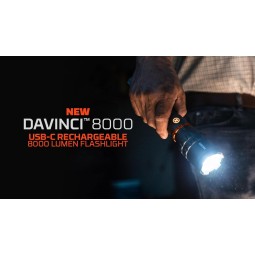Torcia NEBO DAVINCI 8000 Lumens | Ricaricabile con Power Bank