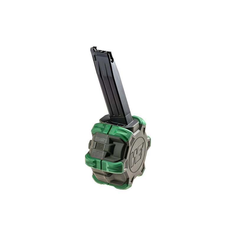 Caricatore a Tamburo WE Hi-Capa 5.1 Green Gas (350bb) | Drum Mag