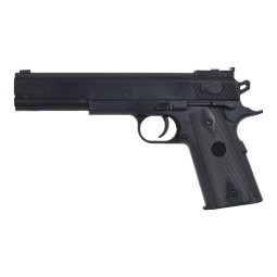Plastic Toy Spring Pistol | Black or Silver