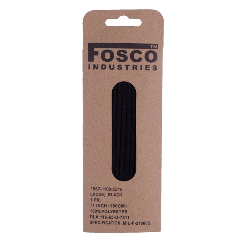 Shoelaces - 180cm - Black Color - Fosco Industries
