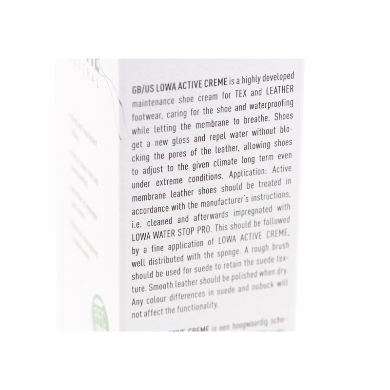Crema Cura Scarpe LOWA Active Creme 75ml | Black e Neutral