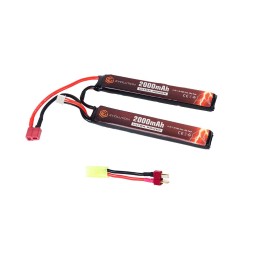 copy of 7.4v 2000mAh 20-40c LiPo Battery DOUBLE T-Deans and Tamiya Adapter - Evolution