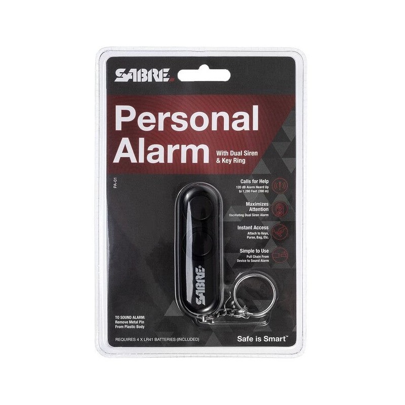 Allarme Personale SABRE Red 120dB | Dissuasore Acustico Tascabile