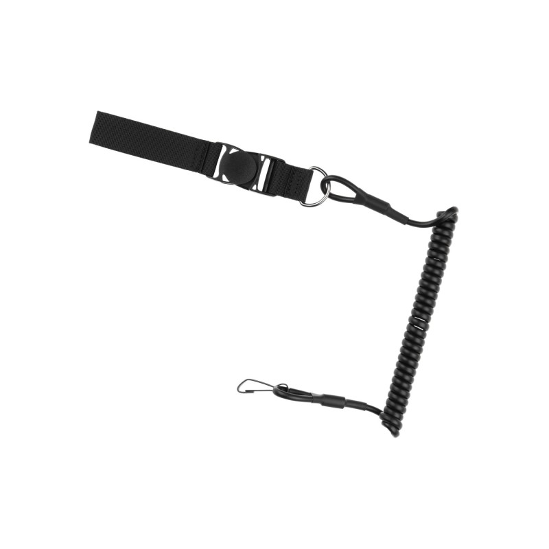 Pistol Lanyard with Snap Button - BLACK CYTAC / Amomax