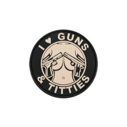 GUNS & TITTIES PVC PATCH - WHITE - LA PATCHERIA