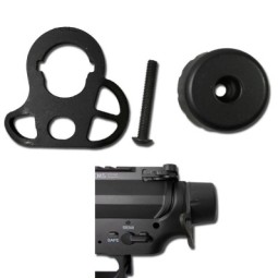 Buttstock Tube Removal Cap with sling mount - ARMY